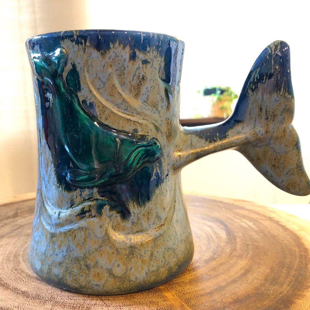 Vintage Doug Wylie Studio Whale Mug